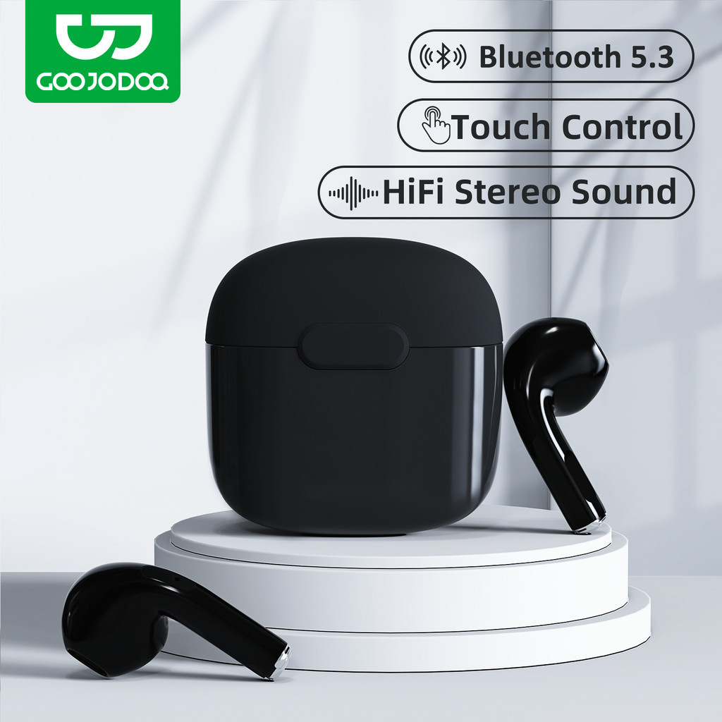 GOOJODOQ BT5.3 หูฟังไร้สายอัตโนมัติคู่ Comfort Fit Hi-Fi Sound Touch Control Type-C ชาร์จ 25mAh/180mAh แบตเตอรี่ ราคา 119 บาท*ส่งฟรี