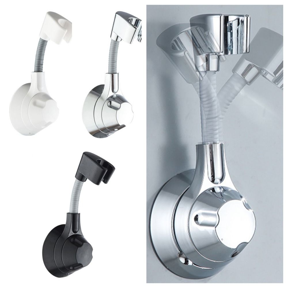 JDPOK Cốc hút Giá đỡ vòi hoa sen Đế Treo Gắn tường Giá đứng vòi hoa sen Đa góc Không cần đục lỗ Đế đầu vòi hoa sen Nhà