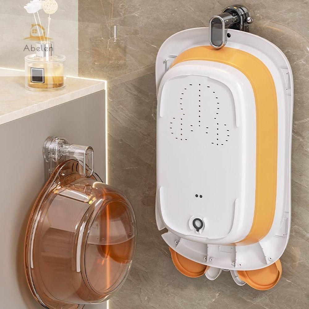 ABELEN Nhựa Móc bồn rửa cốc hút Không đường may Gắn tường Móc treo đồ phòng tắm Đơn giản Tái sử dụng Giá treo chậu Dành cho gia đình