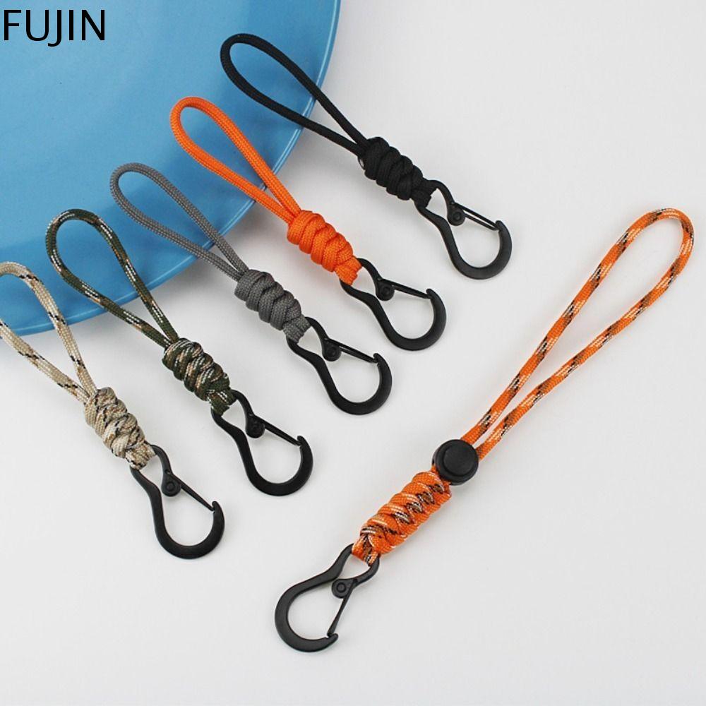 FUJIN Chống mất Dây paracord Độ bền cao Đa chức năng Móc treo dây dù Móc chai nước Chống mài mòn Móc Khóa paracord Cắm Trại