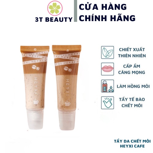 Tẩy da chết môi Heyxi Cafe coffeemoisturizung Lip Scrub giúp dưỡng ẩm và hồng môi heyxi PVN2628