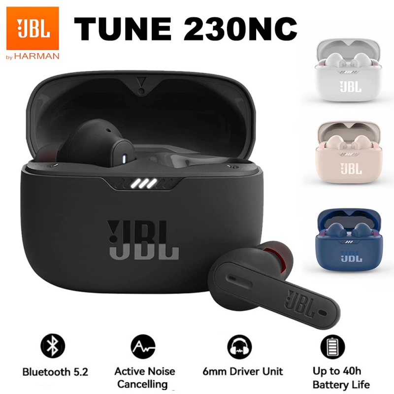 J-BL Tune 230NC TWS Noise Cancelling Earbuds T230NC Stereo Bass Earphones ANC Waterproof Headphones Smart Sport Headset with Mic