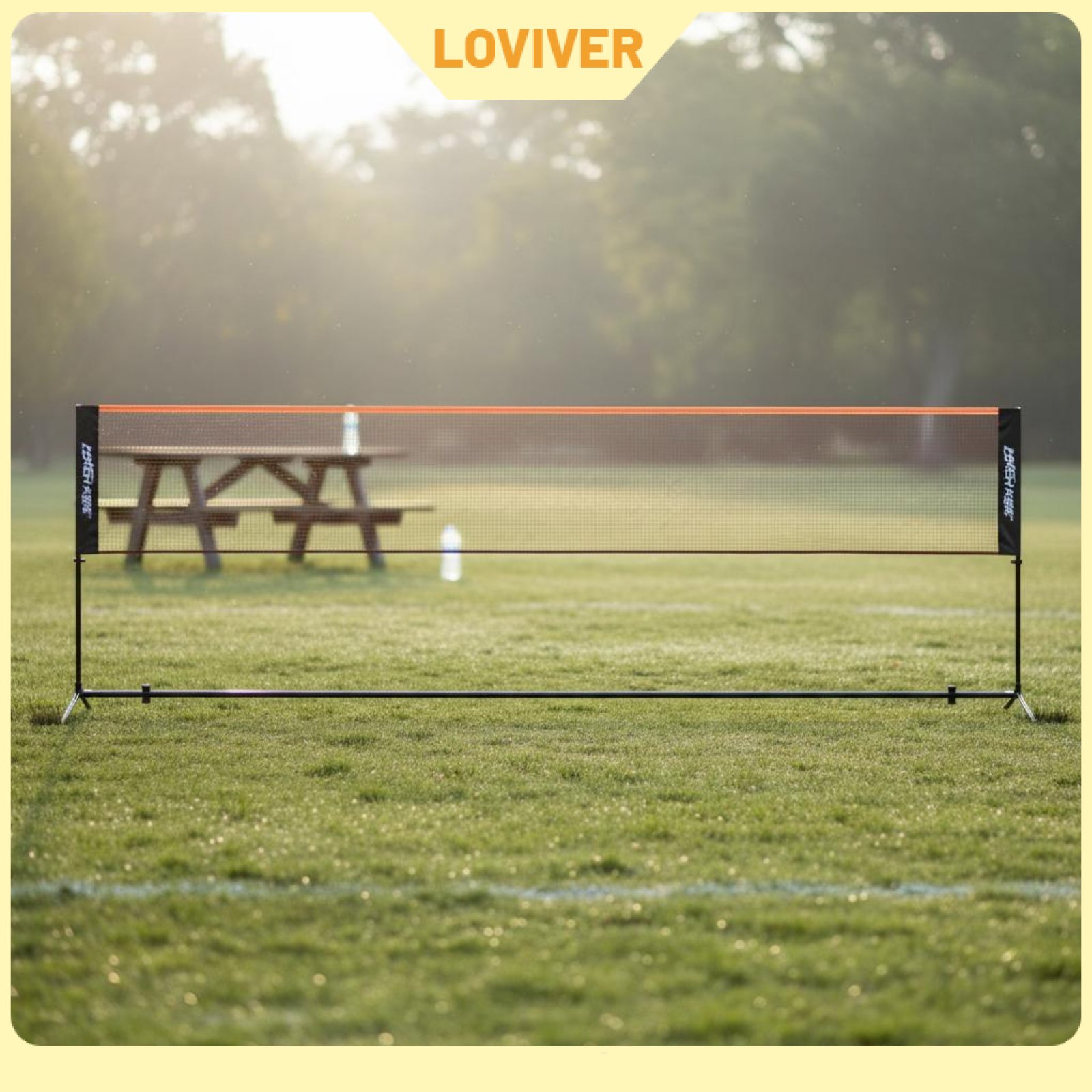 LOVIVER Easy Setup Portable Badminton Net Set Includes Carrying Bag Foldable Badminton Net Frame Sturdy Construction Sporting Goods for Beginners ราคา 1,758 บาท*ส่งฟรี