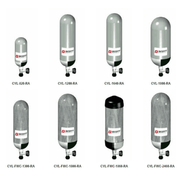 3M Scott CYL-FWC-1800-RA 6.8ltr 207 bar Carbon Composite Cylinder (2018939 / 2018938)