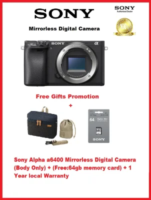 Sony Alpha a6400 Mirrorless Digital Camera (Body Only) + (Free:64gb memory card) + 1 Year local Warranty