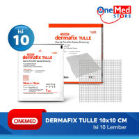 Dermafix Tulle 10 x 10 Cm Paraffin Gauze Onemed Box Isi 10Pcs
