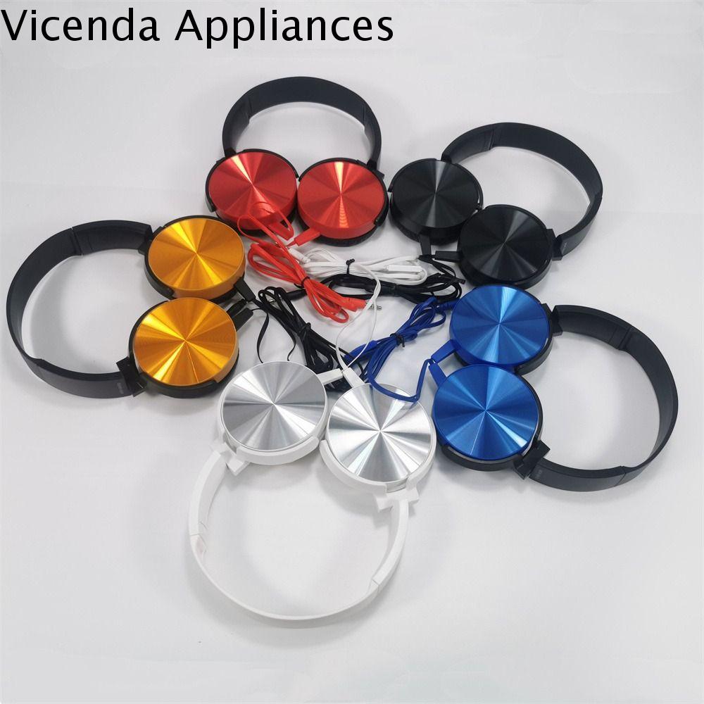 VICENDA การตัดเสียงรบกวน หูฟังแบบมีสาย พร้อมไมค์ เสียงเบสเบส หูฟังครอบหู หูฟังเพลงเอียร์บัด ยืดหยุ่นได้ หูฟัง3.5มม. สำหรับโทรศัพท์มือถือ /แท็บเล็ต/ พีซี/คอมพิวเตอร์