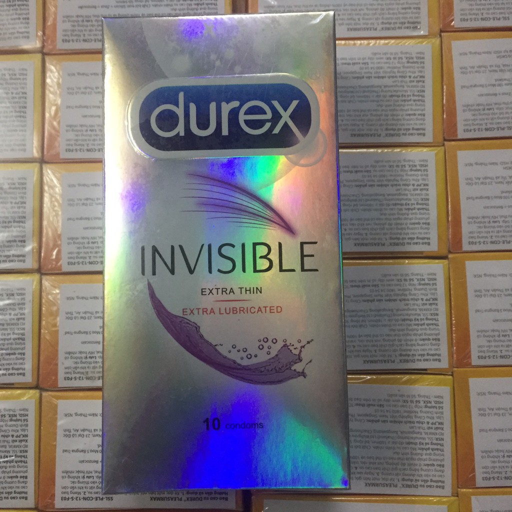 Bao cao su Durex Invisible hộp 10c - Siêu mỏng tăng thời gian QH