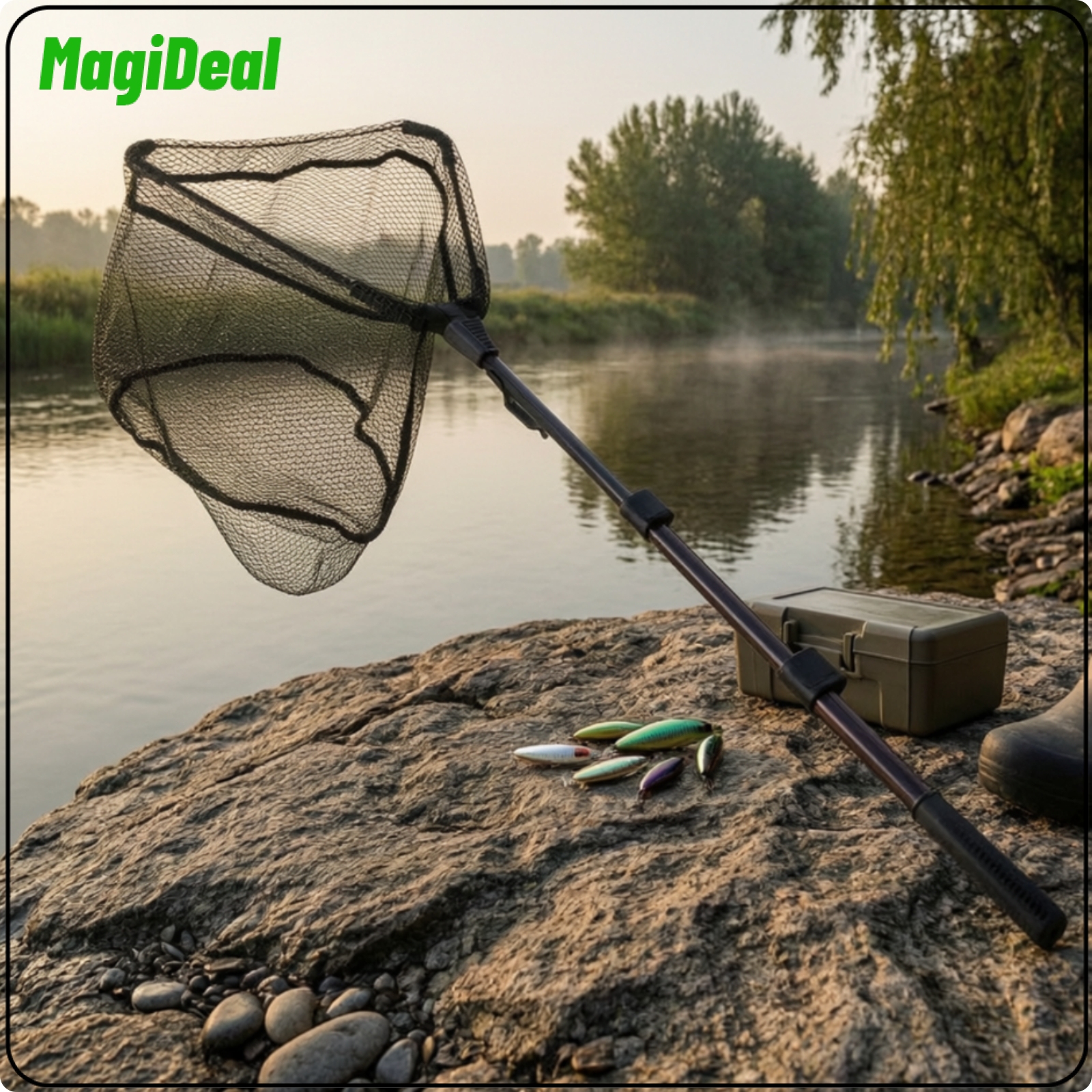 MagiDeal Extendable Catch Landing Net with Telescopic Handle Long-Lasting Telescopic Landing Net Waterproof for Anglers ราคา 15,189 บาท*ส่งฟรี