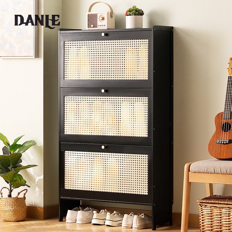 Fully enclosed, dust-proof storage, ultra-thin shoe cabinet, home door, entrance, living room, simple and modern, assembled shoe rack ราคา 1,243 บาท*ส่งฟรี