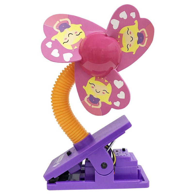 Lucky Baby Mini Safety Clip on Fan W/Ultrasonic Mosquito Repellent - Princess Singapore