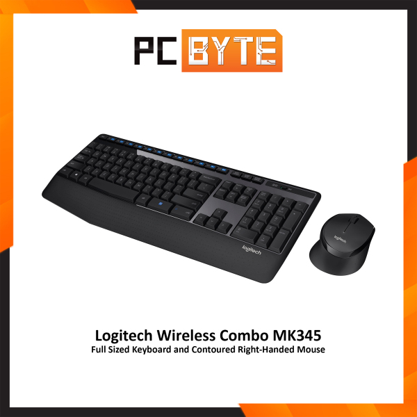 Logitech MK345 Wireless Combo - Full Sized Keyboard and Contoured Right-Handed Mouse Singapore