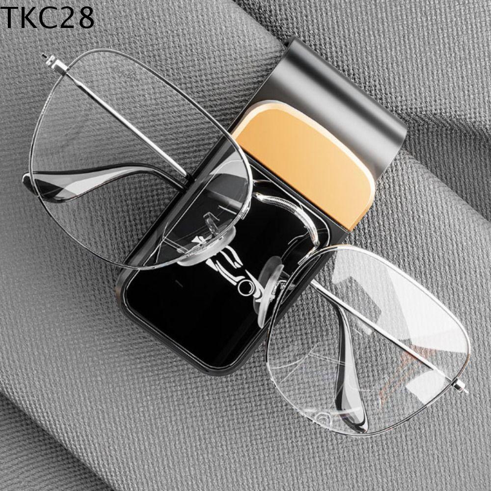TKC28 Nhấn nút chuyển đổi Kẹp kính ô tô Chống sốc Ổn định Móc treo ô tô Đa chức năng Cài đặt không mất dữ liệu Kẹp gắn thẻ vé Nội thất ô tô
