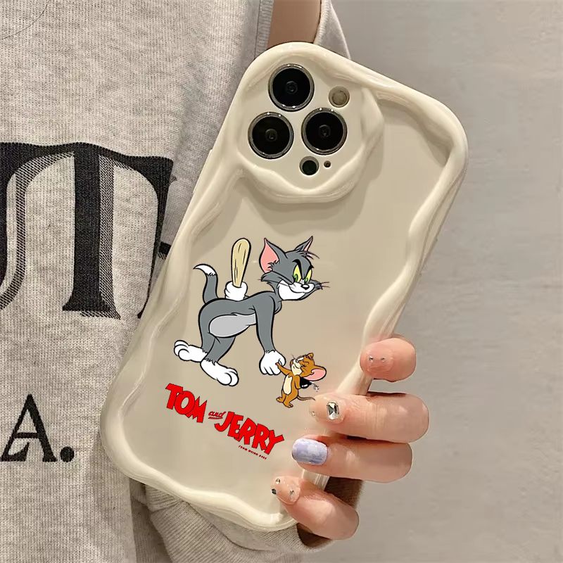 Tom and Jerry Cute Couple Phone Case For Samsung Galaxy A16 A06 A25 A35 A55 A15 A05 A05s A24 A34 A54 A14 A04 A04s A04e A23 A33 A53 A73 A13 A03 Core 4G 5G Creative Soft Cover