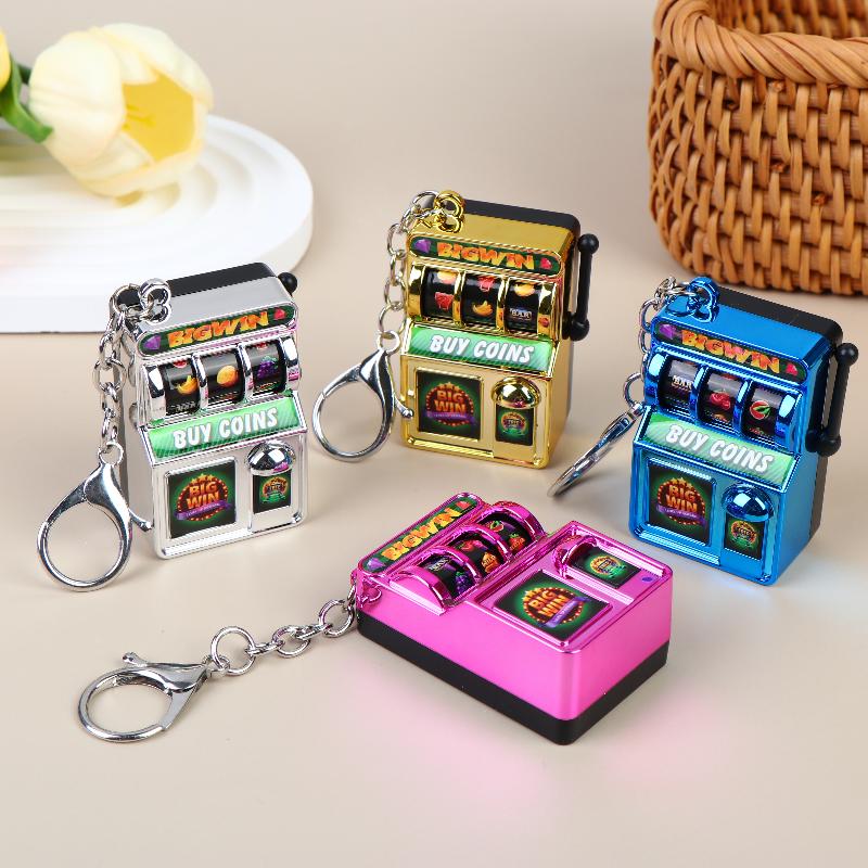 Quyunxia 1 3 5Pcs Lucky Jackpot Retro Game Machine Portable Mini Fruit Slot Machine Keychain Pendant Adult Gift Bag Decoration - 9