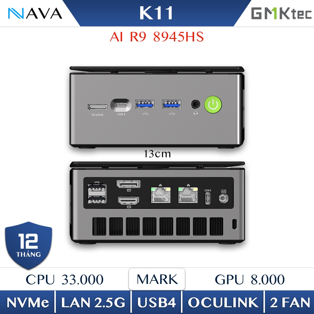 Mini PC GMKtec K11 Ryzen 9 8945HS Oculink Máy Tính AMD Gaming Nucbox R9 eGPU GMK