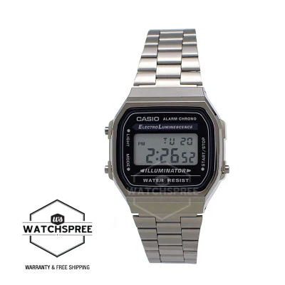 [WatchSpree] Casio Standard Digital Gray Ion Plated Stainless Steel Band Watch A168WGG-1A