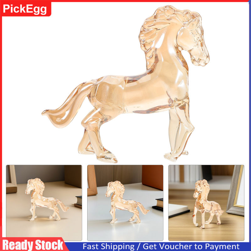Pickegg Horse Crystal Decoration: Animal Art Figurine - Horse Sculpture - Crystal Animal Table Centerpiece Decor for Living Room Bedroom Dinning Table