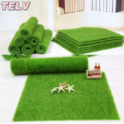 TELV 15cm Green Artificial Grass Turf Mat for Gardens