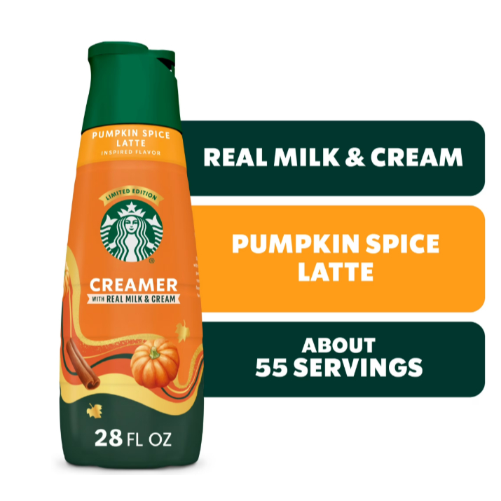 SIÊU NGON - KEM SỮA LỎNG Starbucks PUMPKIN SPICE LATTE Coffee Creamer, 828ml