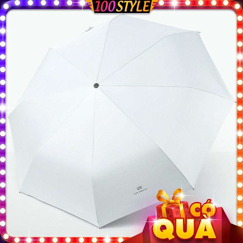 Dù Che Mưa Chống Nắng UV Gấp Gọn VINYL Loại Tốt - Ô Chống Nắng - 100style