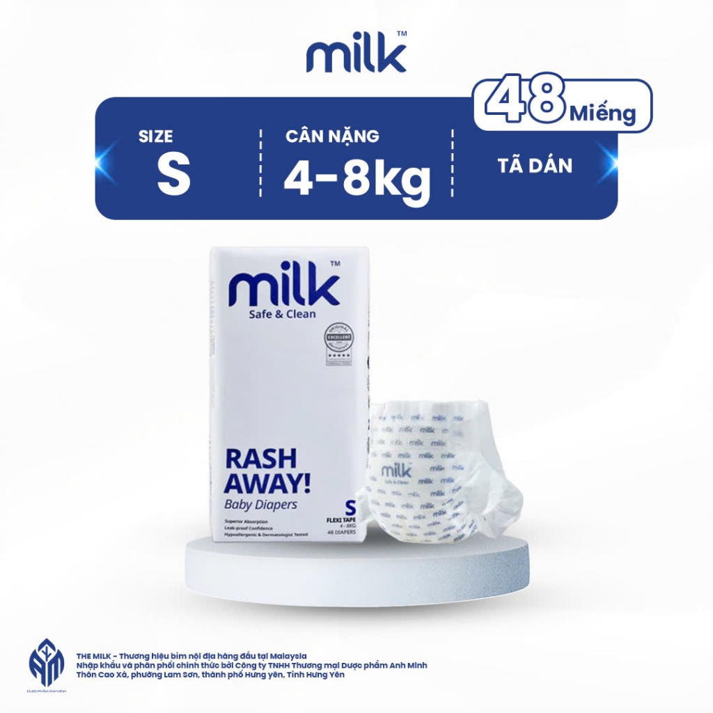 Milk Domestic Malaysian Vegan Diapers Premium Super Absorbent, Super Soft, Safe for Babies-Mc886 - 3
