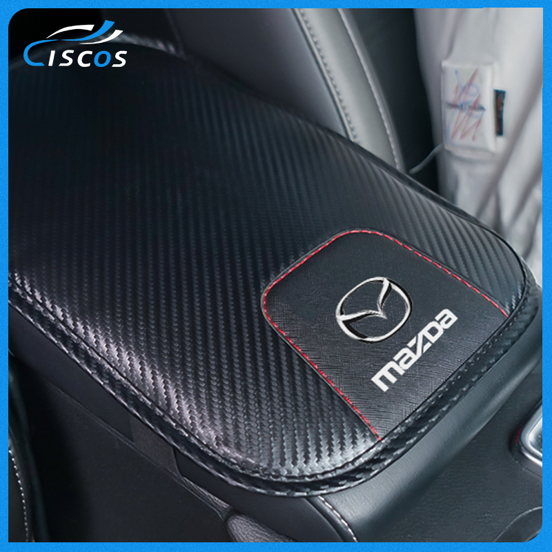 Ciscos Carbon Fiber Leather Car Armrest Cover for Mazda 2 Cx3 3 Cx8 Cx5 ราคา 149 บาท*ส่งฟรี