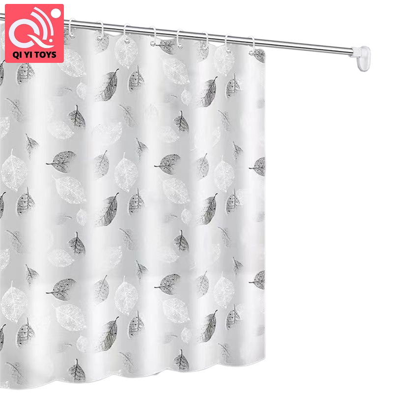Rèm tắm với móc rustproof Vòng kim loại không thấm nước Ombre lá mô hình Rèm Tắm cho phòng tắm