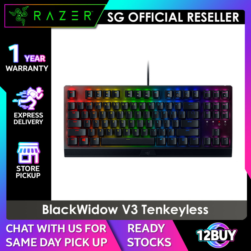 Razer BlackWidow V3 Tenkeyless Mechanical Gaming Keyboard 12BUY.IOT Singapore