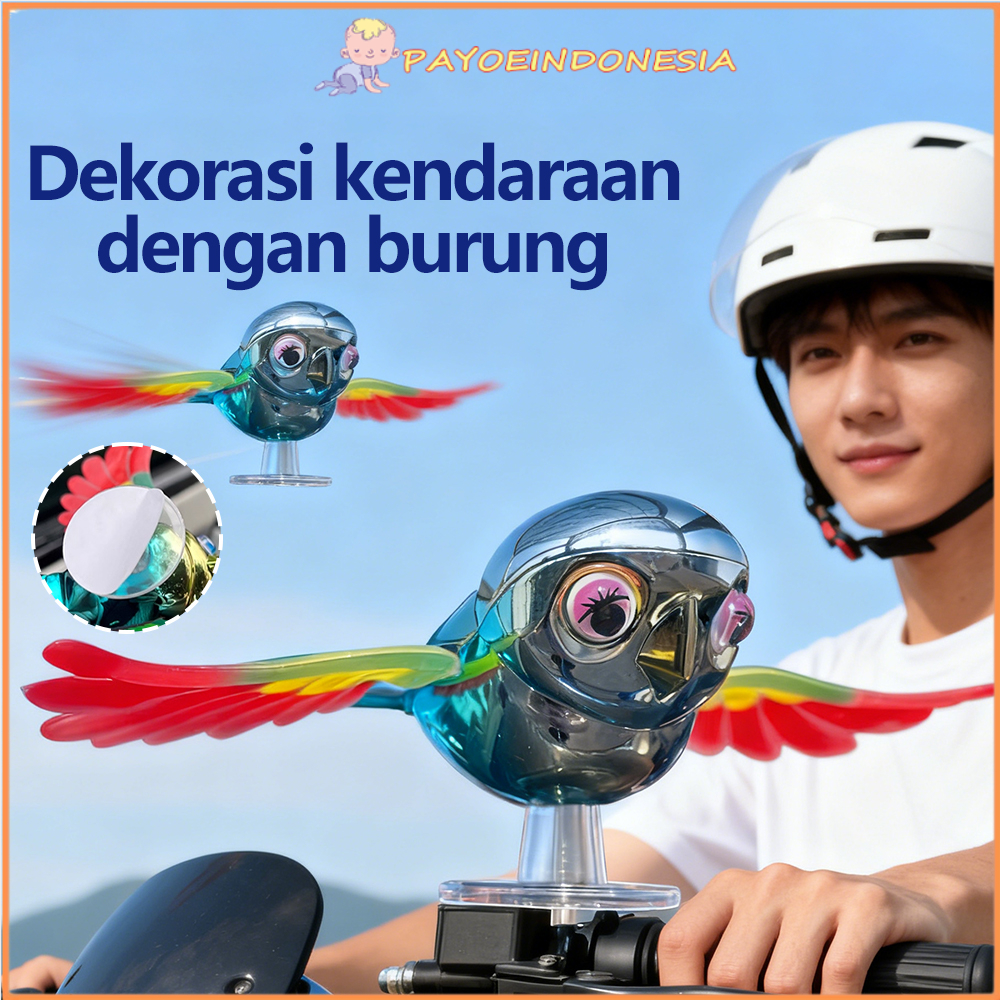 Payoe Car with Flying Birds Electric Car Decoration Easy to Install Anti-Scratch Car Ornament Harga 20,895 rupiah*Gratis Ongkir