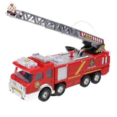【welcomehome】Electric Fire Truck Water Spray Fire Engine Car Toy Kids Educational Gift - intl