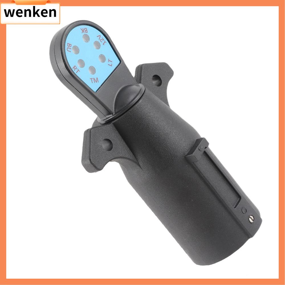 WENKEN Ổ cắm 7 chiều Máy kiểm tra đèn 7 chân Máy kiểm tra ổ cắm 12V Máy kiểm tra phích cắm mạch Máy kiểm tra ánh sáng Máy kiểm tra phích cắm rơ moóc Rơ moóc tự động