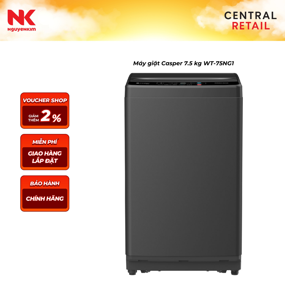 Máy giặt Casper 7.5 kg WT-75NG1