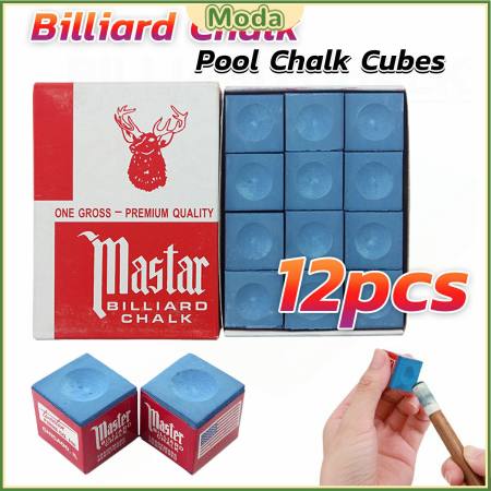 MODA 12Pcs Original Blue Pool Cue Chalk Set