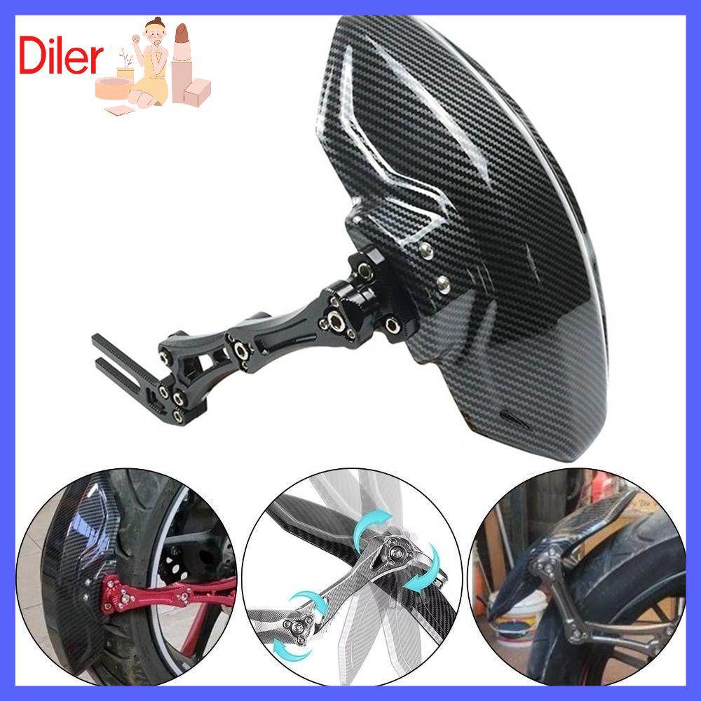 DILER Sợi Carbon Giả Cản sau xe máy Có thể điều chỉnh Bảo vệ bánh sau Bảo vệ bùn sửa đổi cho xe điện Đã sửa đổi Cản bùn bánh sau xe máy