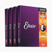 Elixir 80/20 Bronze Acoustic Guitar Strings with 3 Picks