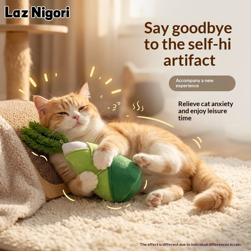 Laz Nigori Cute Bamboo Shoot Pillow Toy for Cats, Self-Entertainment and Anxiety Relief ราคา 116 บาท*ส่งฟรี