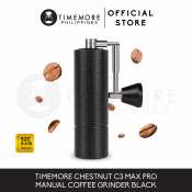 TIMEMORE C3 Max Pro Coffee Grinder - Black, Folding Handle