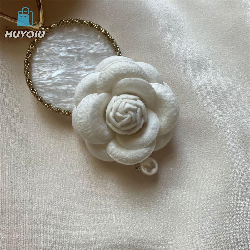 HUYOIU New vải hoa trà hoa Trâm nhung BOW TIE phụ nữ cao đẳng phong cách áo sơ mi cổ áo pins cổ điển Wedding party trâm cài cho phụ nữ