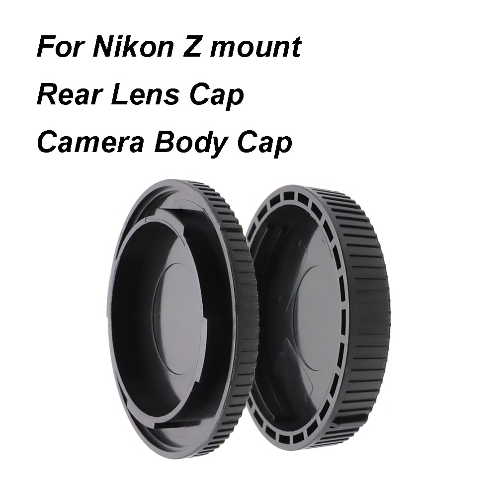 For Nikon Z Mount Lens Rear Cap Camera Body Cap Plastic Black Lens Cap