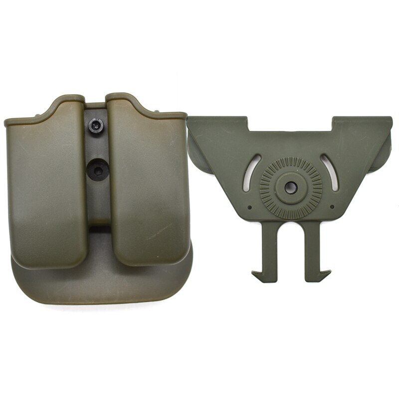 Tactical Double Magazine Pouch Fit 9Mm .40 .45 Caliber Dual & Single Stack