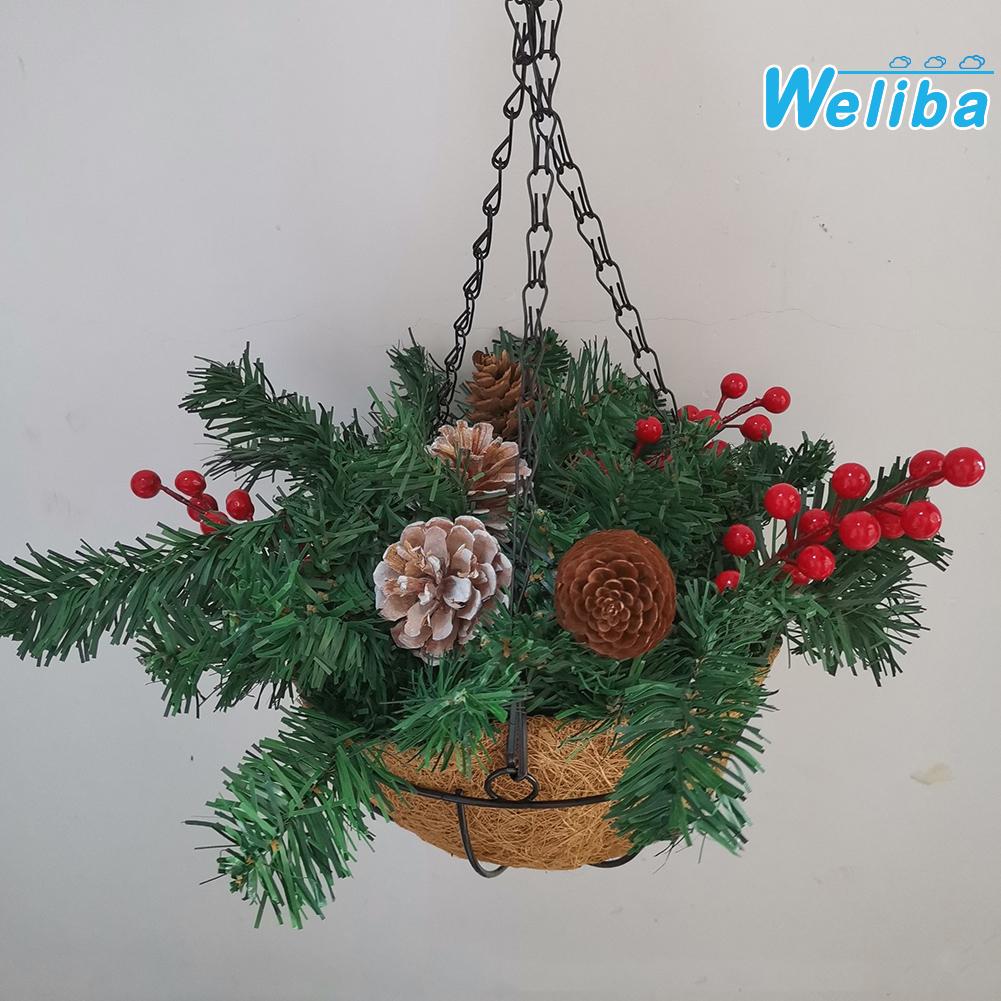 【Weliba】 Festive Artificial Flower Basket with Lights for Home and Garden Decoration [New Home Products Hot Sale] ราคา 197 บาท*ส่งฟรี