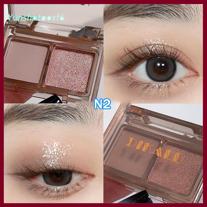 yunshataoxf Dikalu tối đêm đen Eyeshadow Palette long lanh Matte Pearlescent ánh sáng lung linh Shinny mắt sắc tố Eyeshadow Hàn Quốc mỹ phẩm trang điểm - 4