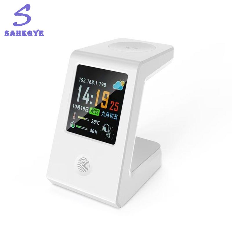 greatbuy666-Smart WiFi Weather Clock Multifunction WiFi Weather Clock Touch Control Digital Desk Clock, Real Time Weather Display,Multi Themes ราคา 479 บาท*ส่งฟรี