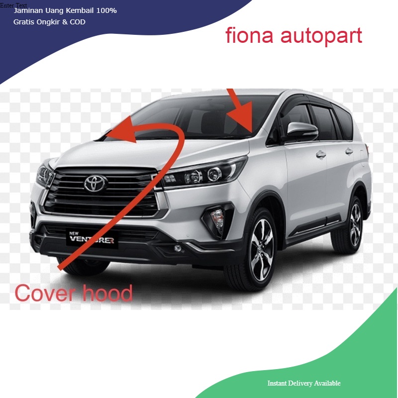 Cover hood Innova Riborn Cowl Karet sudut Kaca depan bawah Harga 79,000 rupiah*Gratis Ongkir