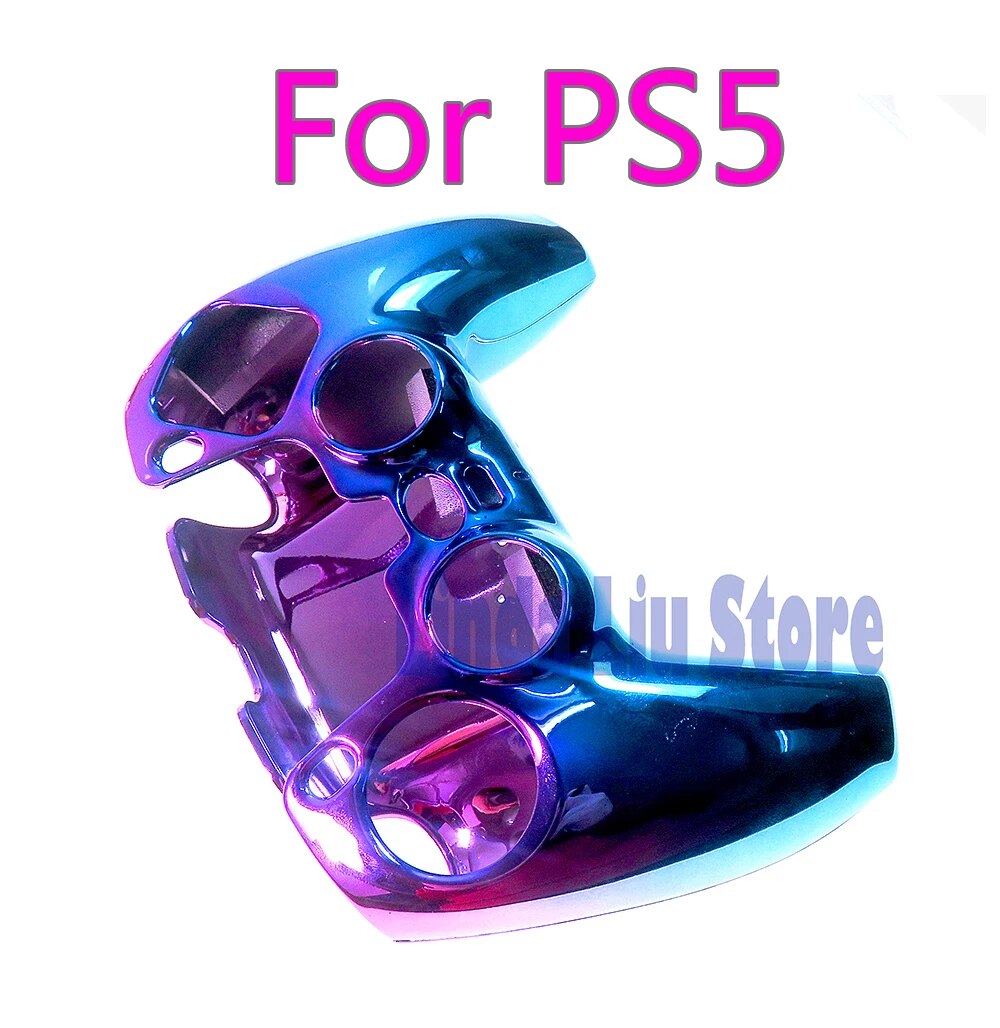 【Upgrade Your Style】 1pc/lot Chrome Plating Protective Handle Hard Protective Case Sleeve Handle Skin Cover For Ps5 Controller