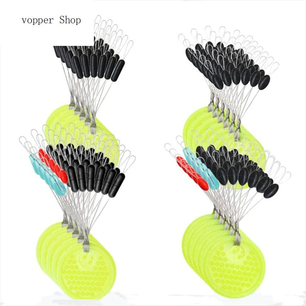 VOPPER Đồ Câu Cá Chống sợi 60 cái Hình trụ Đầu nối câu cá Dụng cụ dây Câu cá chống sợi Phao Câu Cá Đậu không gian Đậu không gian câu cá Phao Câu Cá Nút cao su Đậu không gian cao su