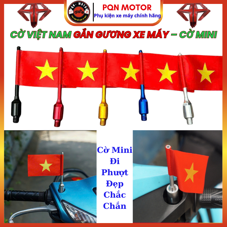 [Giảm Giá Quốc Khánh] Cờ Việt Nam Mini Gắn Xe Máy – Đi Phượt Cực Ngầu, Bền Đẹp, Gắn Cực Chắc