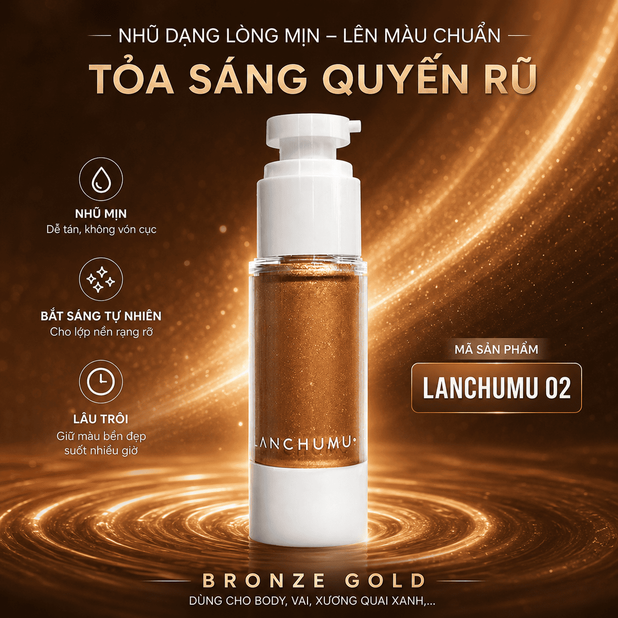 Kem dưỡng Lanchumu 02, 30ml - Đồng Đậm