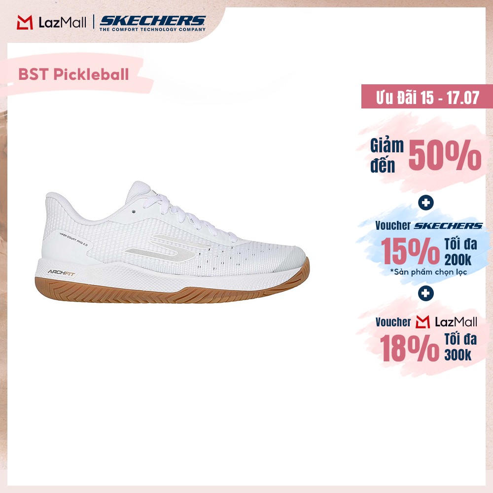 [Chỉ 15-17.07 - Voucher Skechers 18% + Voucher 18%] Giày Thể Thao Nữ Skechers GO Pickleball Viper Court Pro 2.0 - 172109-WHT APMA